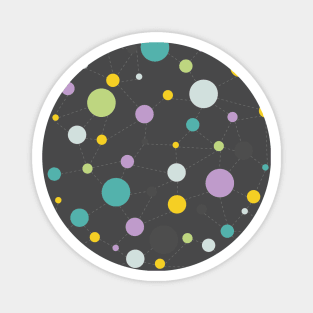 Colorfull Dots and Lines Diagram Magnet